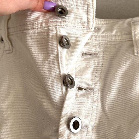 Diesel White Denim Overall Shorts - Size S - Picture 5 of 11